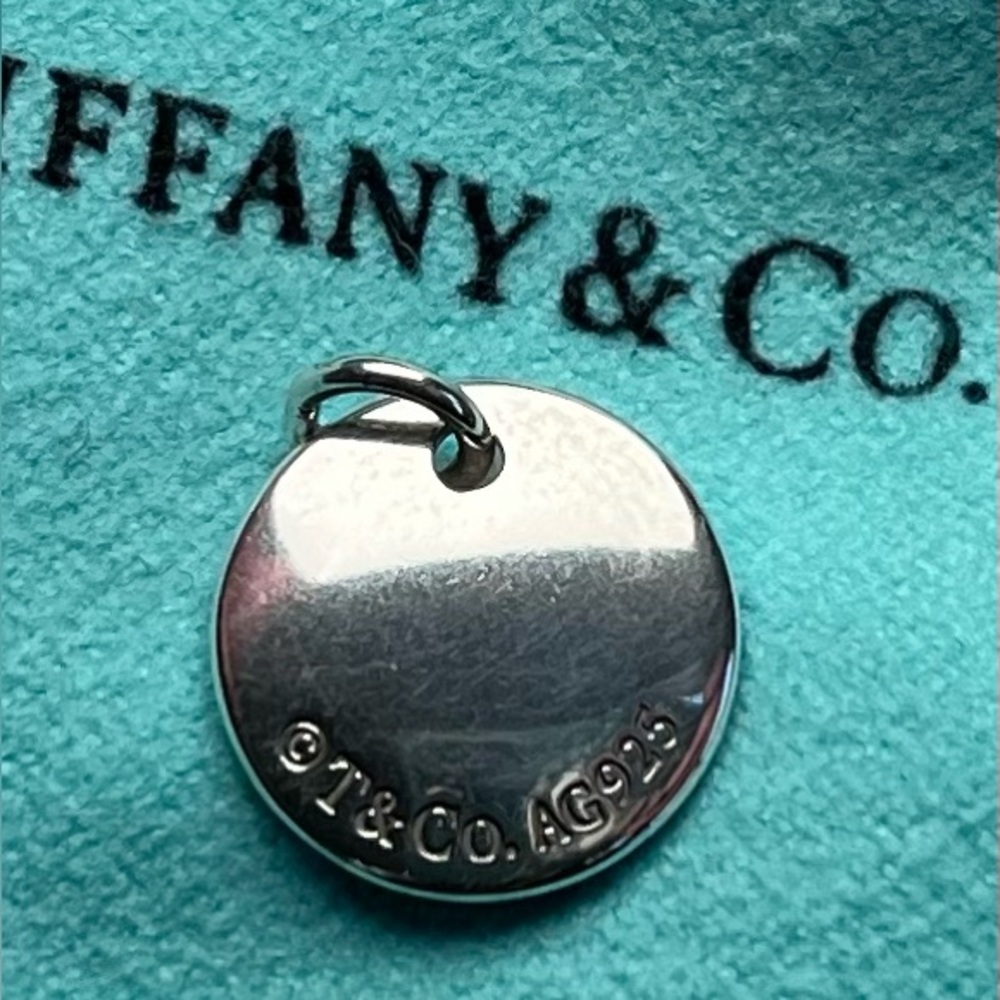 Tiffany & Co. Sterling Silver Round “S” Initial Pendant - Picture 2 of 5